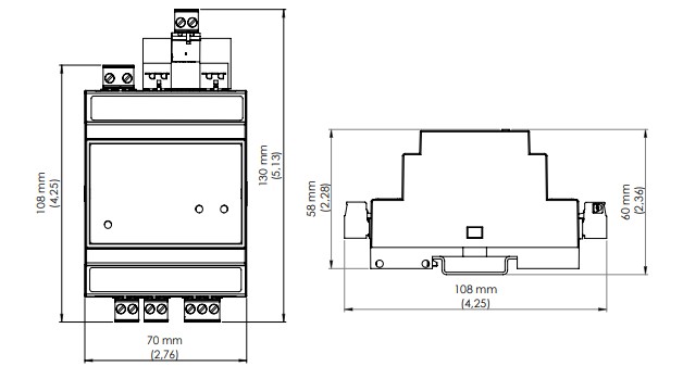 Wymiary przetwornika ABS Sulzer CA462