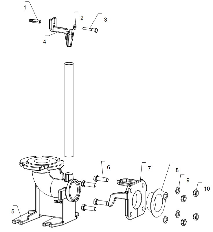 Uszczelka stopy sprzęgającej pompy ABS Sulzer Piranha DN50