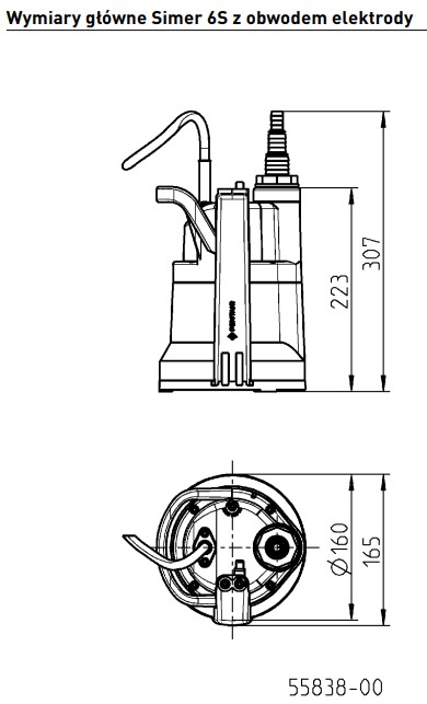 Wymiary JUNG Simer 6S