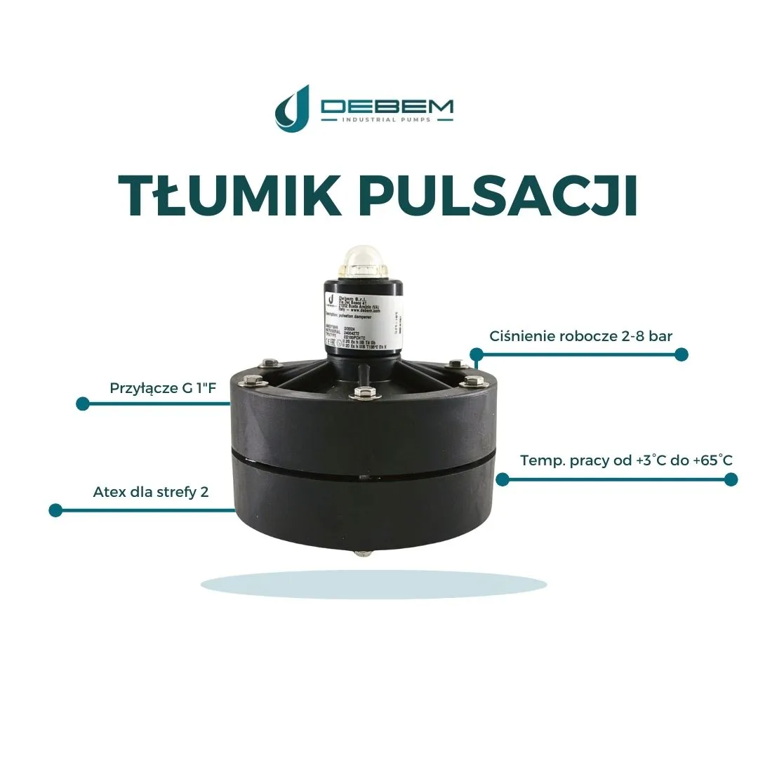 Tłumik pulsacji pompy membranowej DEBEM